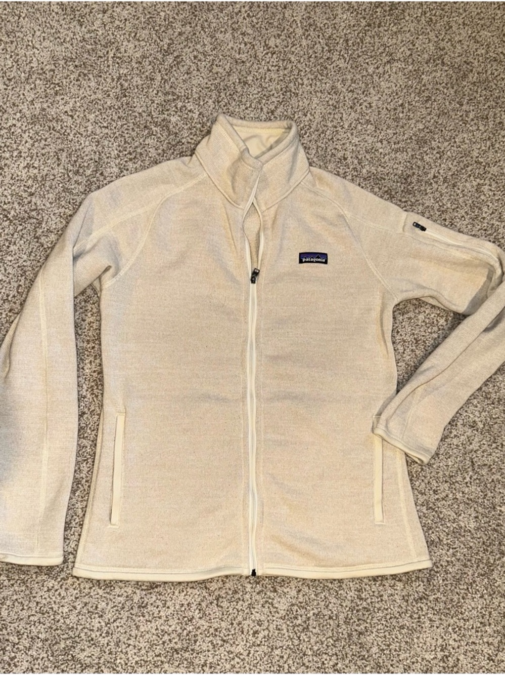 Patagonia Cream Full-Zip Teddy Jacket